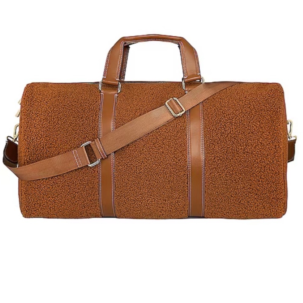 Stoney Clover Lane Sherpa Duffel in Teddy NWT